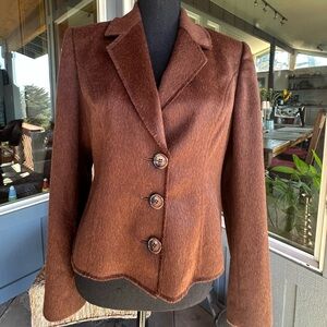 Gorgeous 100% Baby Alpaca Brown Blazer by Tony Autie